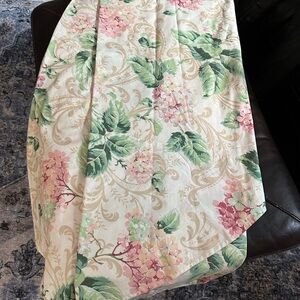 Designer Floral Print round tablecloth or skirt 96” round